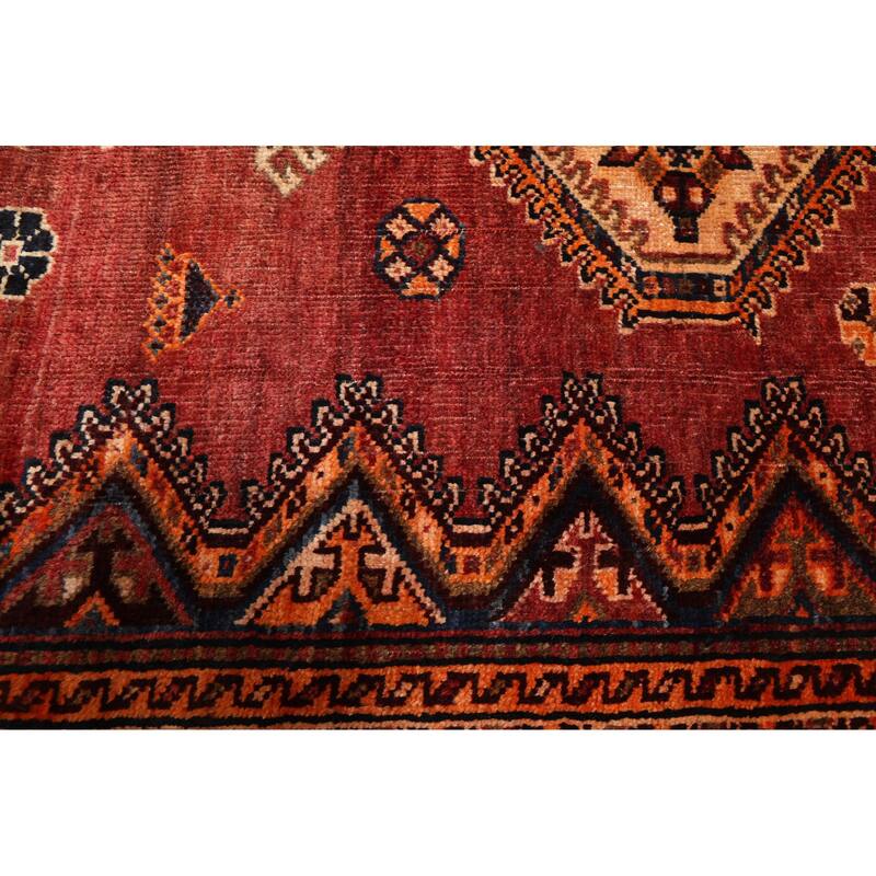 ECARPETGALLERY Hand-knotted Anatolian Vintage Dark Red Wool Rug - 4'4 x 6'4