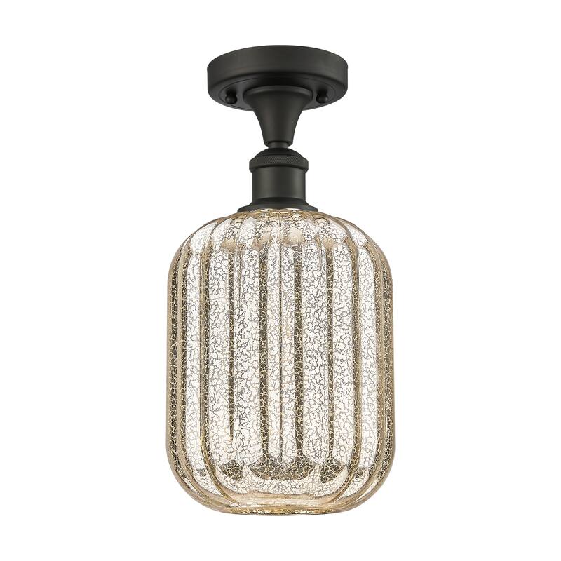 Innovations Lighting Endless Possibilities Ballston - Preston - 1 Light 7" Jar Shade Semi-Flush Mount
