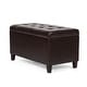 preview thumbnail 9 of 14, Adeco Rectangular Storage Ottoman Faux Leather Bench Lift-top Footrest