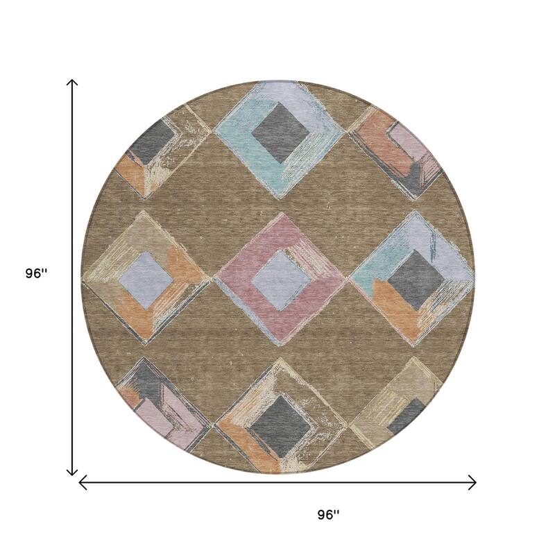HomeRoots Geometric Transitional Rectangle Outdoor Rug