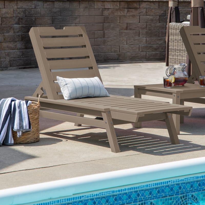HIGHWOOD Crestone Stackable Commerical Chaise Lounge