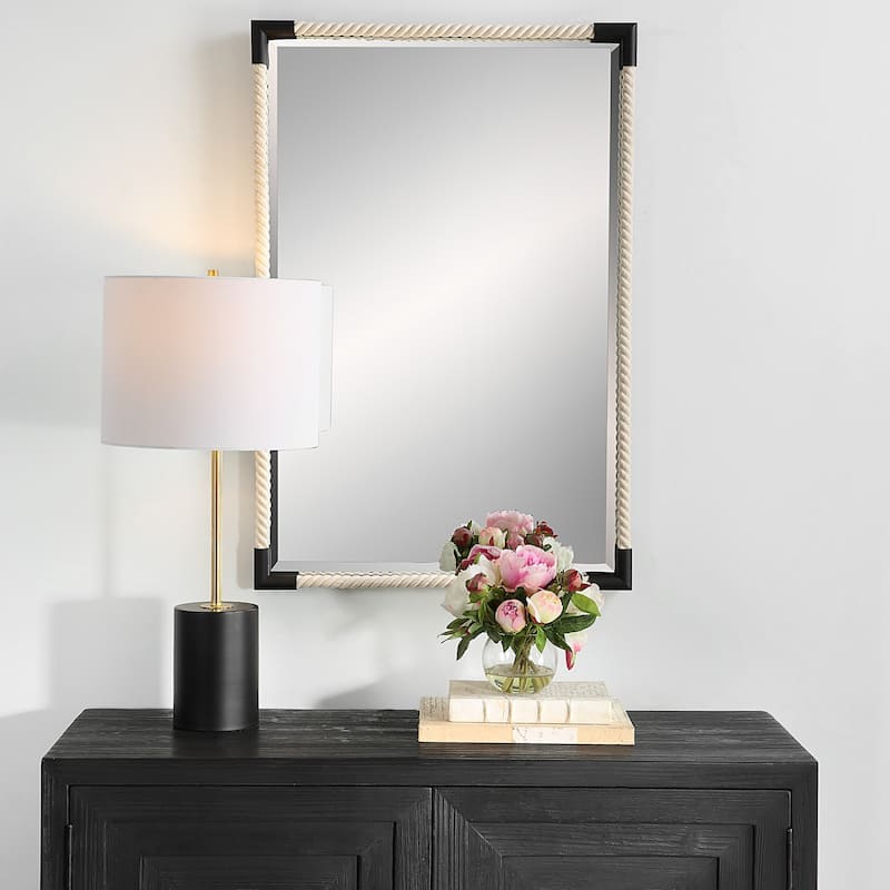 Twisted Rope Rectangular Wall Mirror - 36"