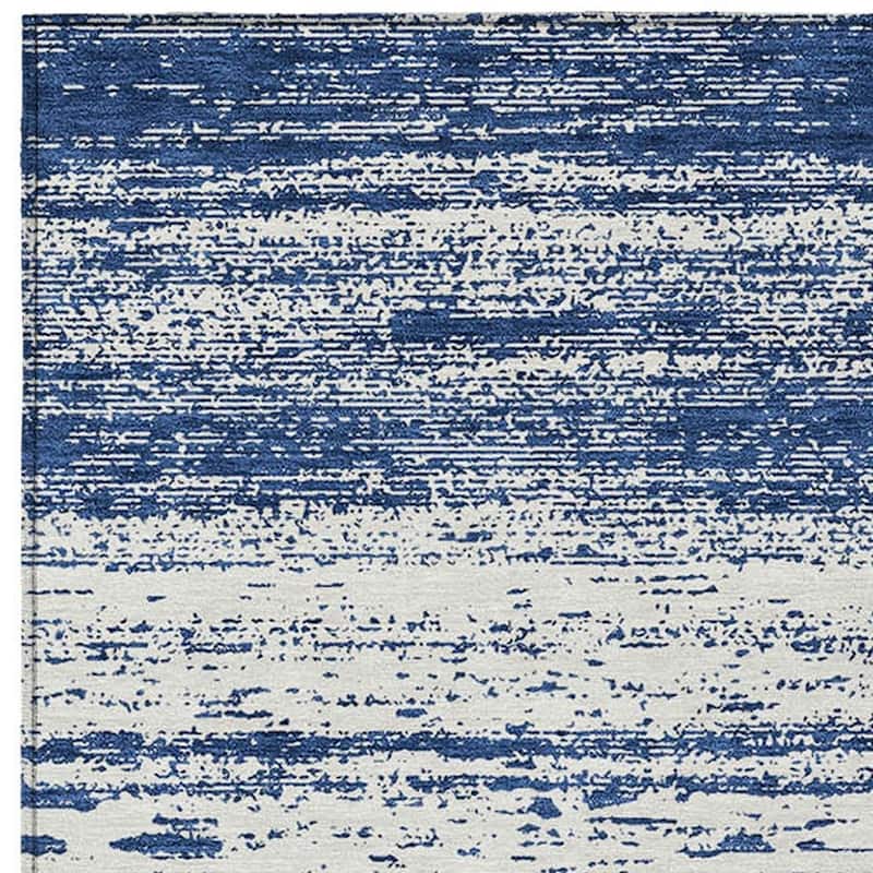 HomeRoots Striped Transitional Rectangle Outdoor Rug