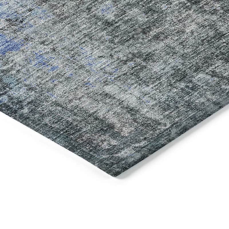 Machine Washable Indoor/ Outdoor Chantille Solid Ombre Rug
