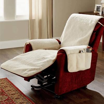 Breathable Fleece Seat Cover To Add a Touch of Class to Your Recliner - Silver