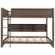 preview thumbnail 16 of 32, Modren Queen over Queen Bunk Bed with Storage Cabinets and USB Ports