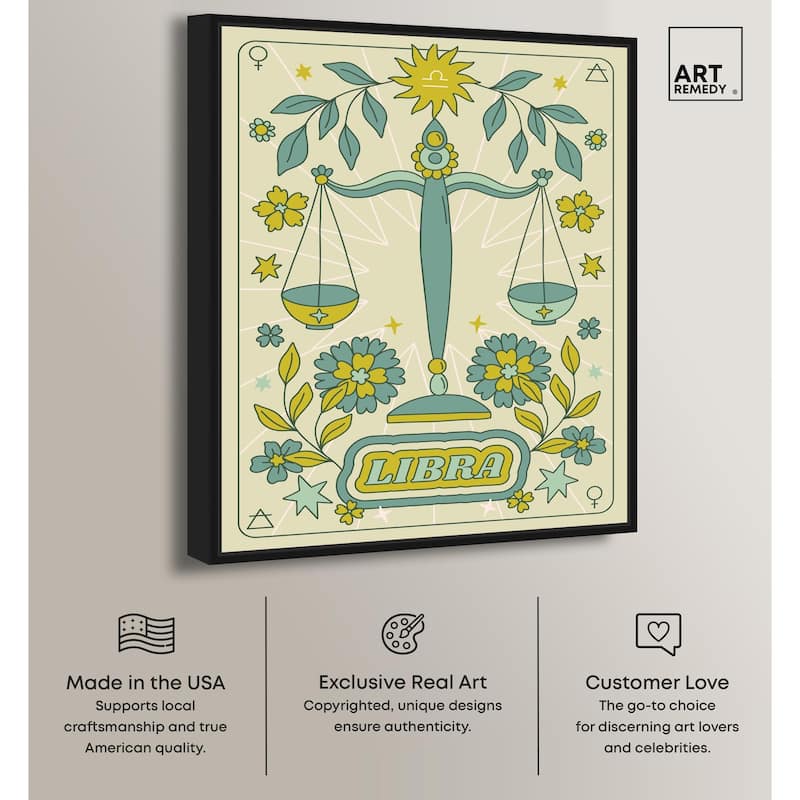Libra Stars Card Canvas by Art Remedy