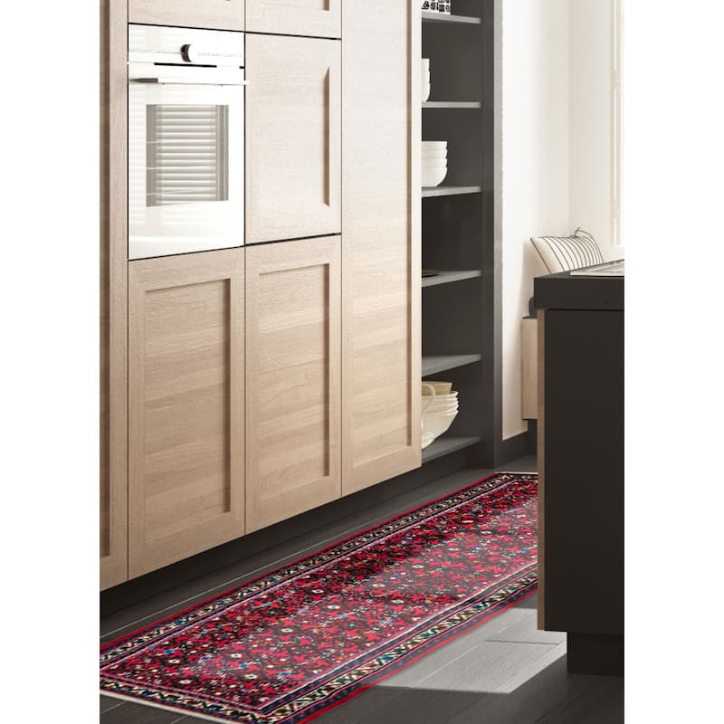 ECARPETGALLERY Hand-knotted Andelz Red Wool Rug - 2'8 x 9'2