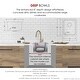 preview thumbnail 11 of 16, STYLISH 15 inches L x 18 inches W Stainless Steel Single Bowl Dualmount Kitchen Sink - 15" x 18" x 8"