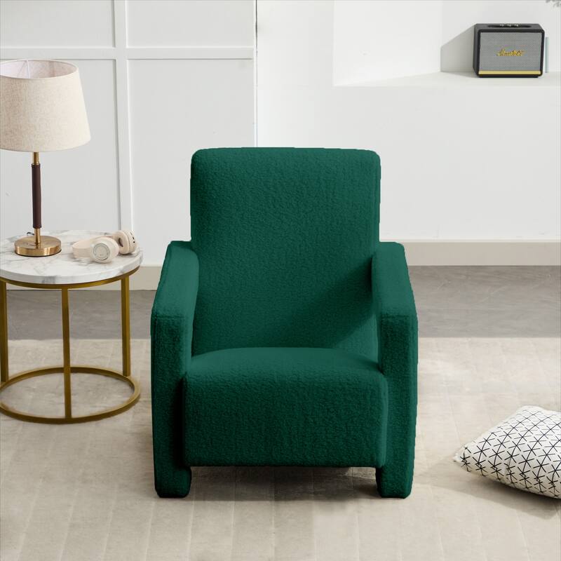 Sherpa Adirondack Chair for Living Room, Upholstered Accent Chair