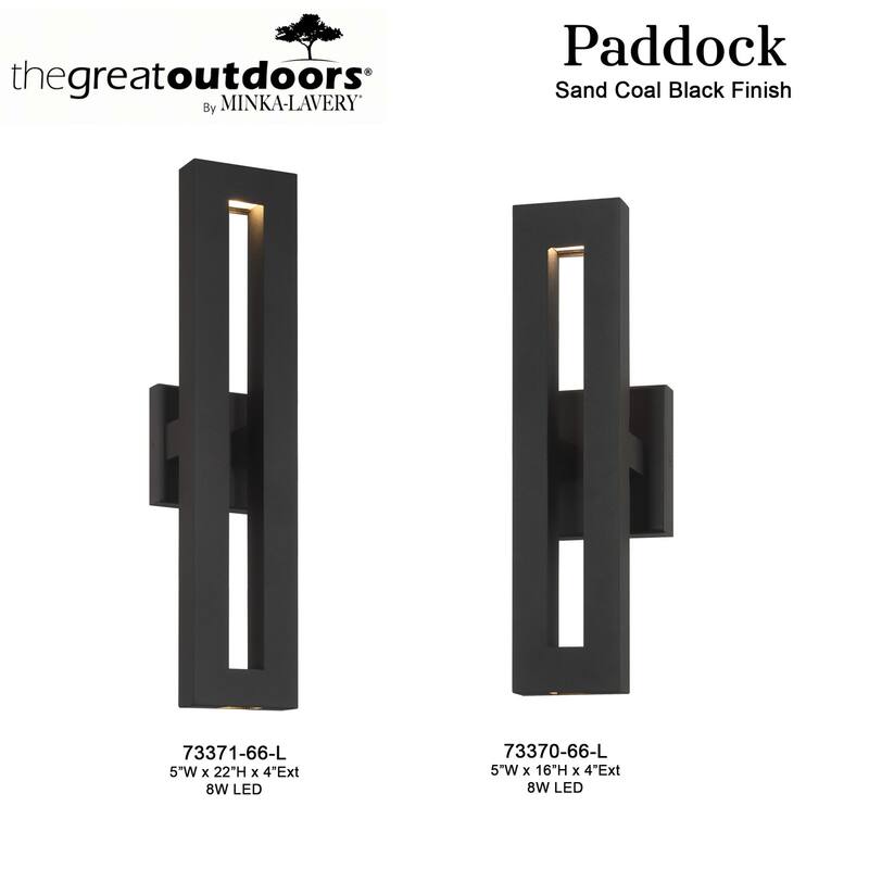 The Great Outdoors 73371-L Paddock 22" Tall LED ADA Outdoor Wall