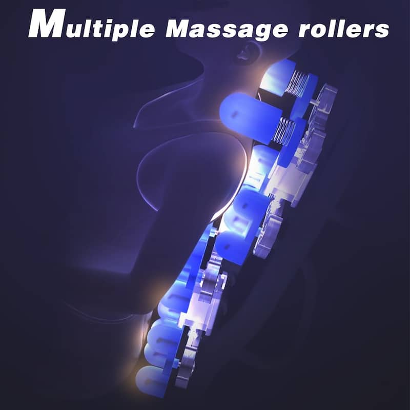 Massage Chair Recliner with Zero Gravity Airbag Massage Bluetooth Speaker Foot Roller，Black