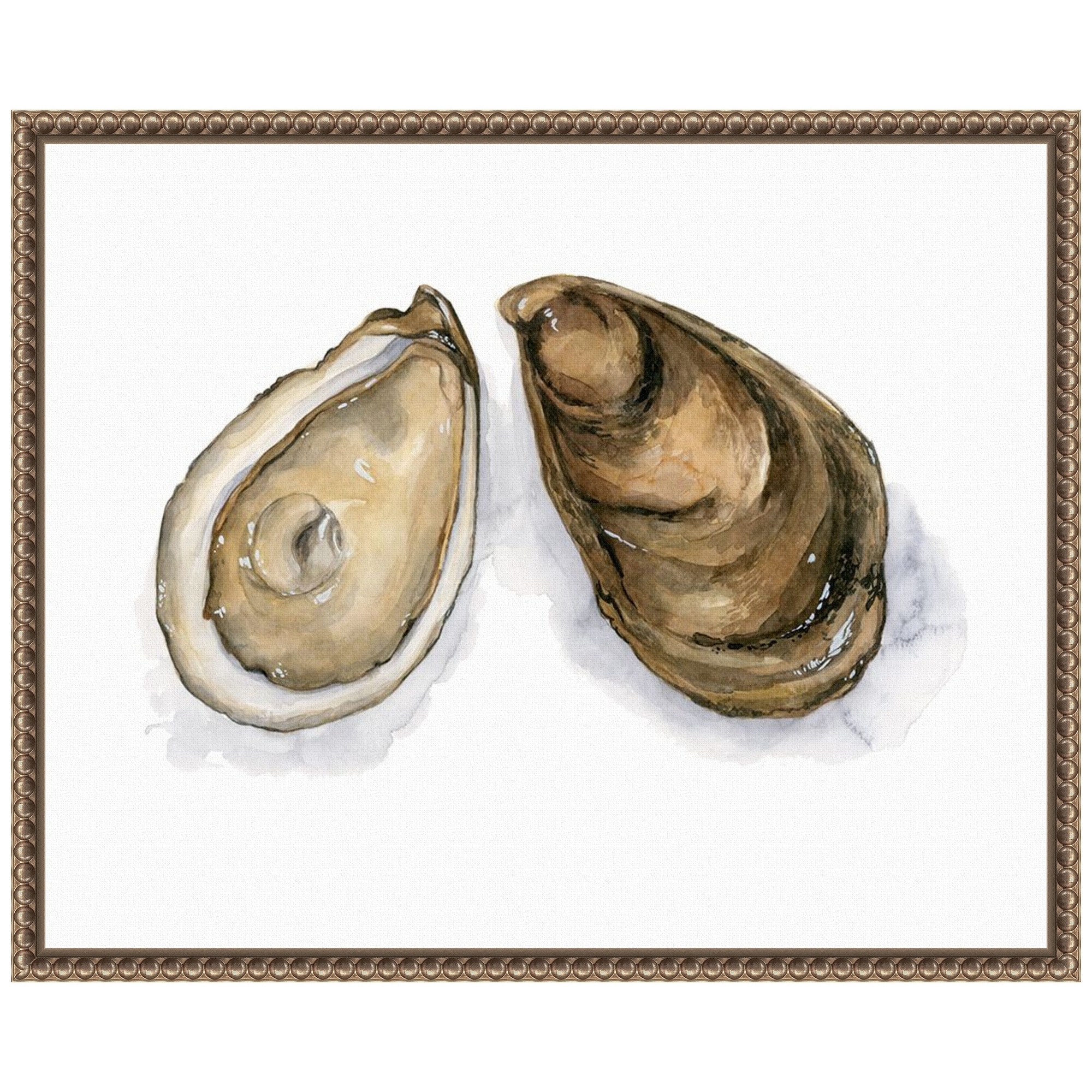 Back Bay Catch II by Grace Popp Framed Canvas Wall Art - Sylvie Beaded Bronze