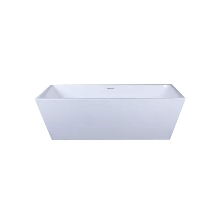 Timothy Soaking Rectangular Bathtub in Glossy White