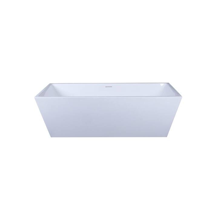 Timothy Soaking Rectangular Bathtub in Glossy White