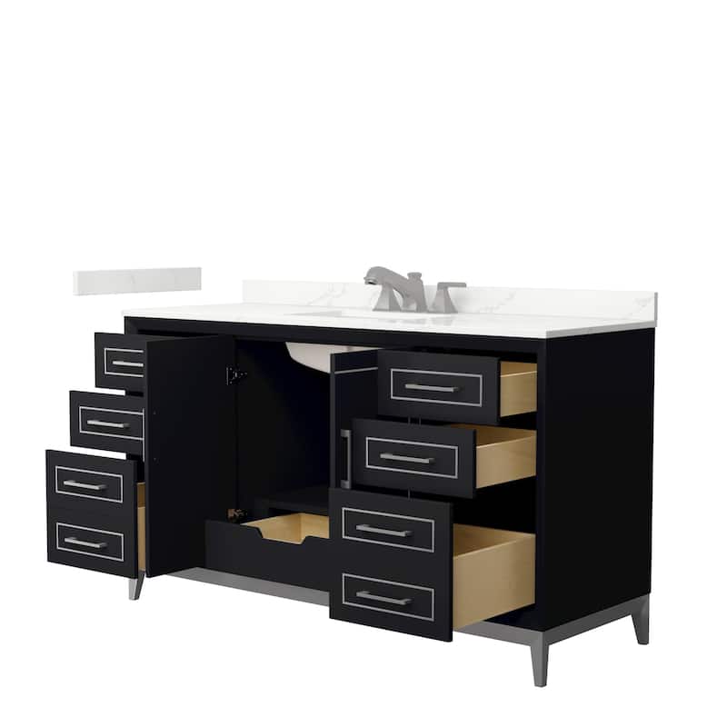 Marlena 60-inch Single Vanity, Quartz Top