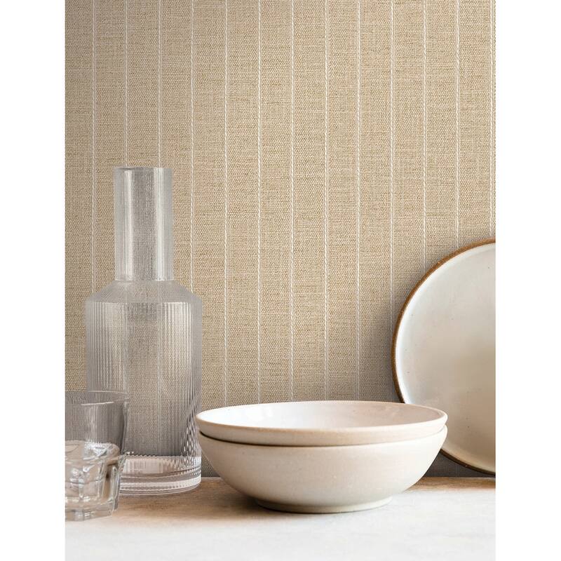 York Wallcoverings Cording Stripe Sienna Wallpaper