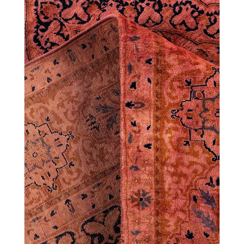 Contemporary Overdyed Wool Hand Knotted Area Rug - 5' 10" x 9' 5"