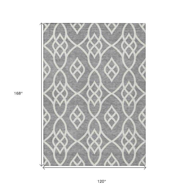 HomeRoots Trellis Transitional Rectangle Outdoor Rug