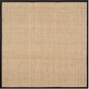 preview thumbnail 25 of 169, SAFAVIEH Natural Fiber Marina Basketweave Seagrass Rug 3' x 3' Square - Natural/Black