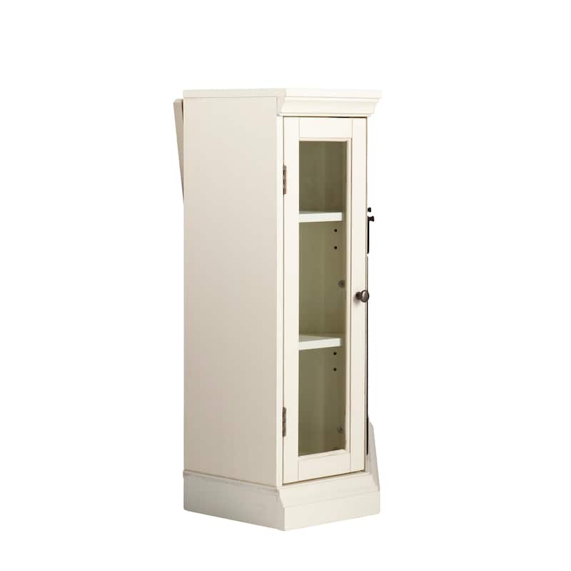 SEI Furniture Lougheed Ivory Media Console Fireplace