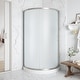preview thumbnail 18 of 25, OVE Breeze Round Corner Shower Kit with Frosted Glass Sliding Door and Shower Base Pan (Walls not Included) 40" - Satin Nickel
