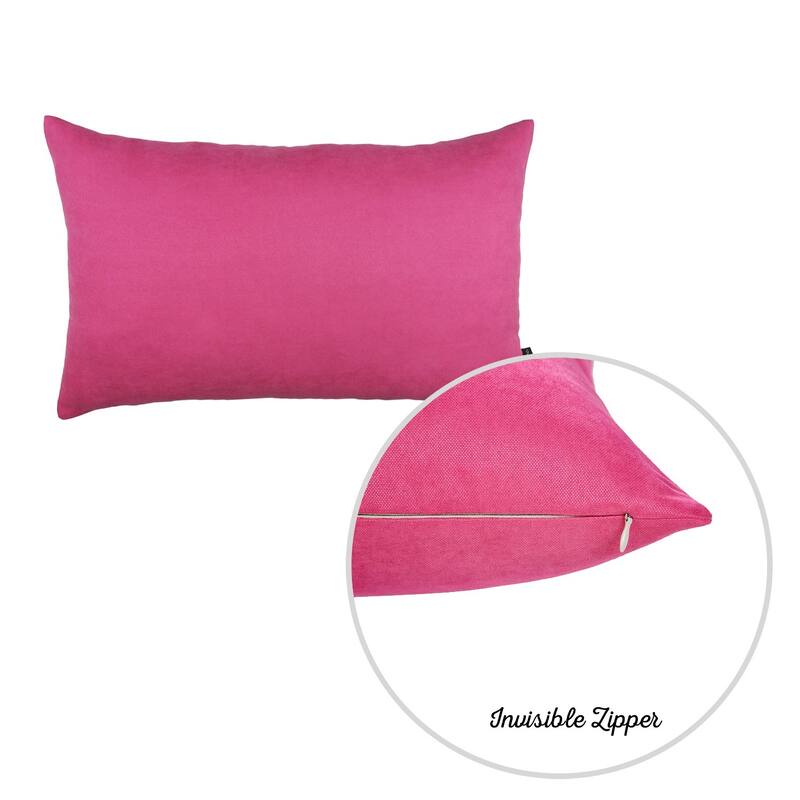 Honey Set of 2 Decorative Throw Pillow Cover Solid Color Lumbar