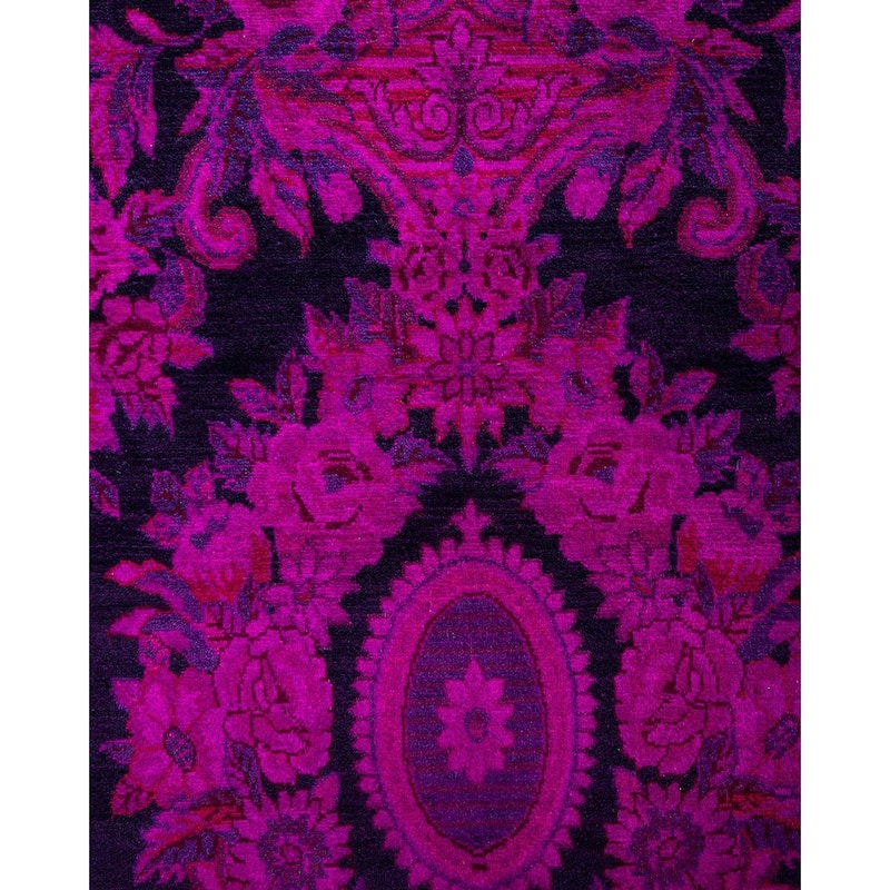 Fine Vibrance One-of-a-Kind Hand-Knotted Runner Rug - Pink, 2' 8" x 12' 8" - 2' 8" x 12' 8"