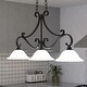 preview thumbnail 10 of 19, Monrovia 3L Linear Chandelier Island Pendant Light Fixture White Glass - 43.75-in W x 20.25-in H x 11.25-in D