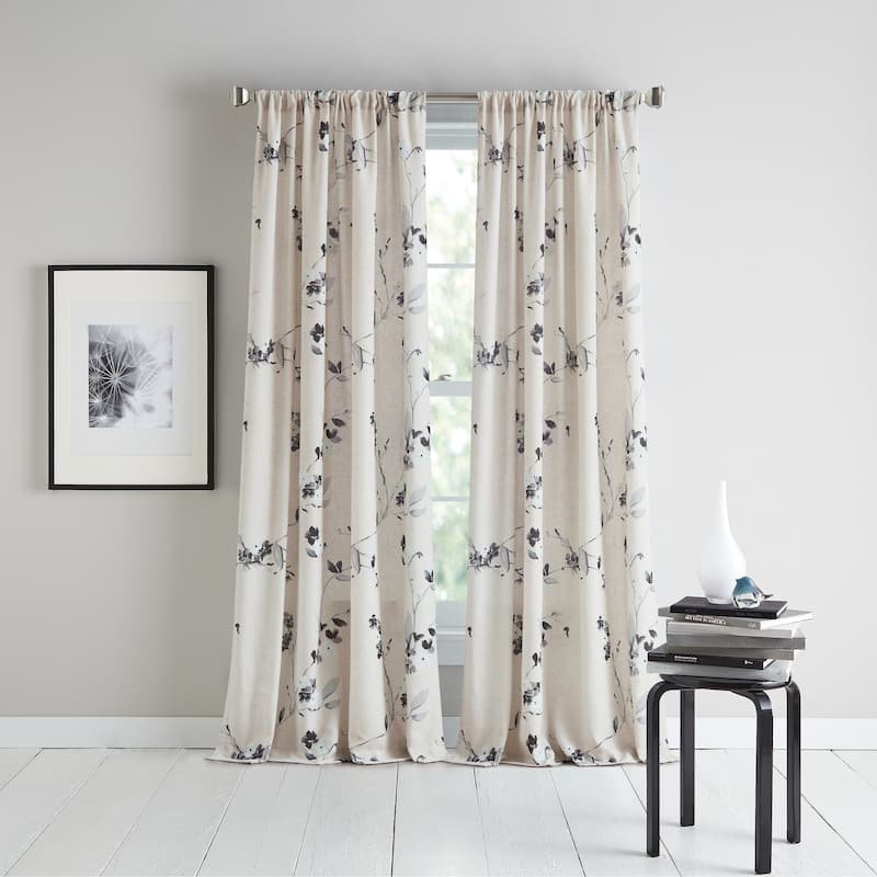 DKNY Fontana Window Curtain Panel Pair - 84 inches - Grey