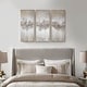 preview thumbnail 2 of 8, Madison Park Luminous Taupe Heavily Embellished 3-piece Canvas Wall Art Set