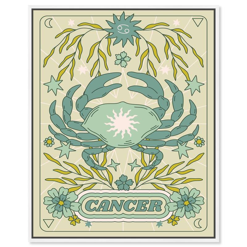 Cancer Stars Card Canvas by Art Remedy - 24" x 30" - White