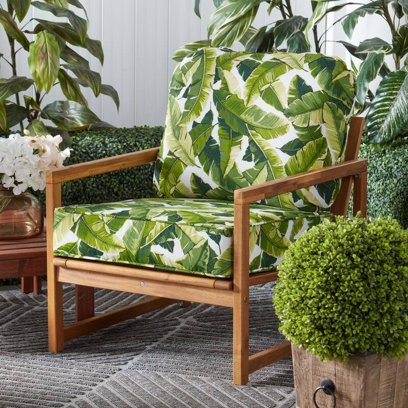 Outdoor 2-Piece Reversible Deep Seat Cushion Set (Cushions Only)