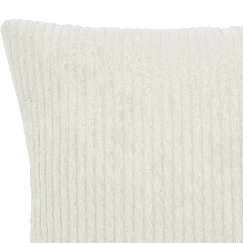 Set of 2 Modern Square Corduroy Accent Throw Pillow