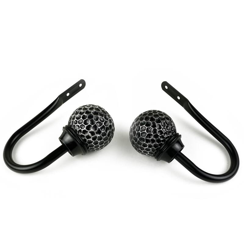 InStyleDesign Ewan Curtain Holdback Pair - Black