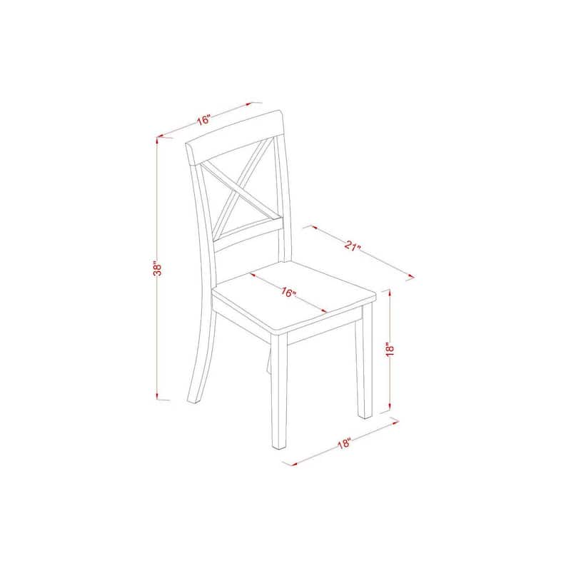 Dining Chair with Faux Leather X-Back, Stylish Seating for Kitchen or Dining Room - 18