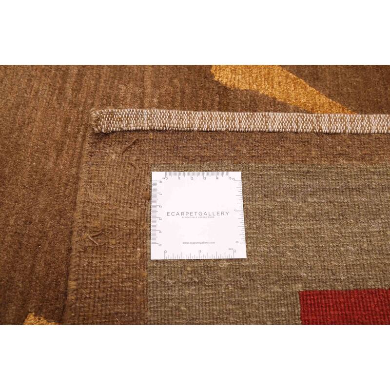 ECARPETGALLERY Hand-knotted Opulence Brown Silk, Wool Rug - 9'1 x 11'11