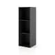preview thumbnail 145 of 202, DH BASIC Modern Wood Customizable Stackable Storage Organizer - Cube Shelves, Drawer Cabinet, Bookcase with Doors by Denhour 3-Cube - Black
