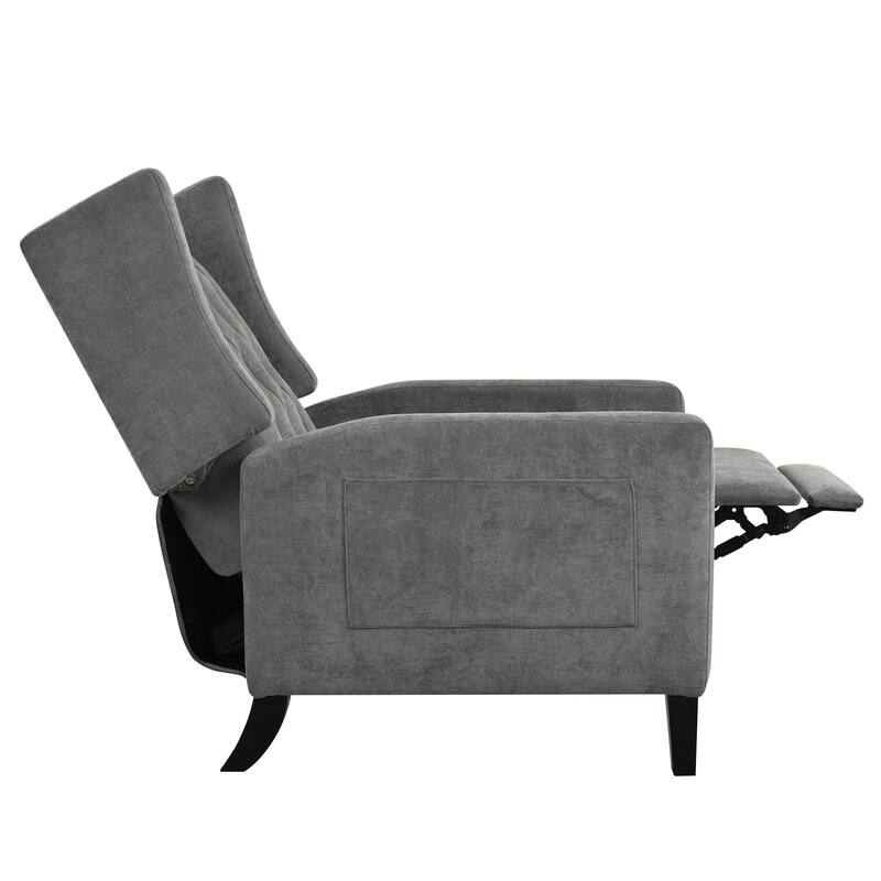 Pushback Recliner with Foldable Side Table & USB Ports