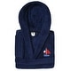 preview thumbnail 1 of 3, Sweet Kids 100% Polyester SUPER PLUSH Double Brushed Hooded Bathrobe - BOAT L - Navy