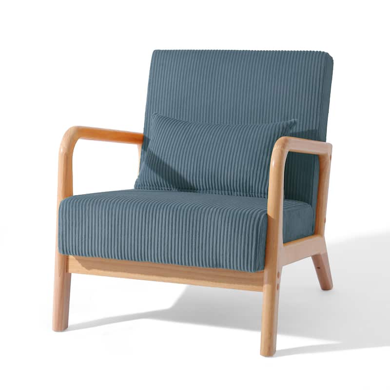 Set of 2 Mid-Century Upholstered Accent Chair with Cushion