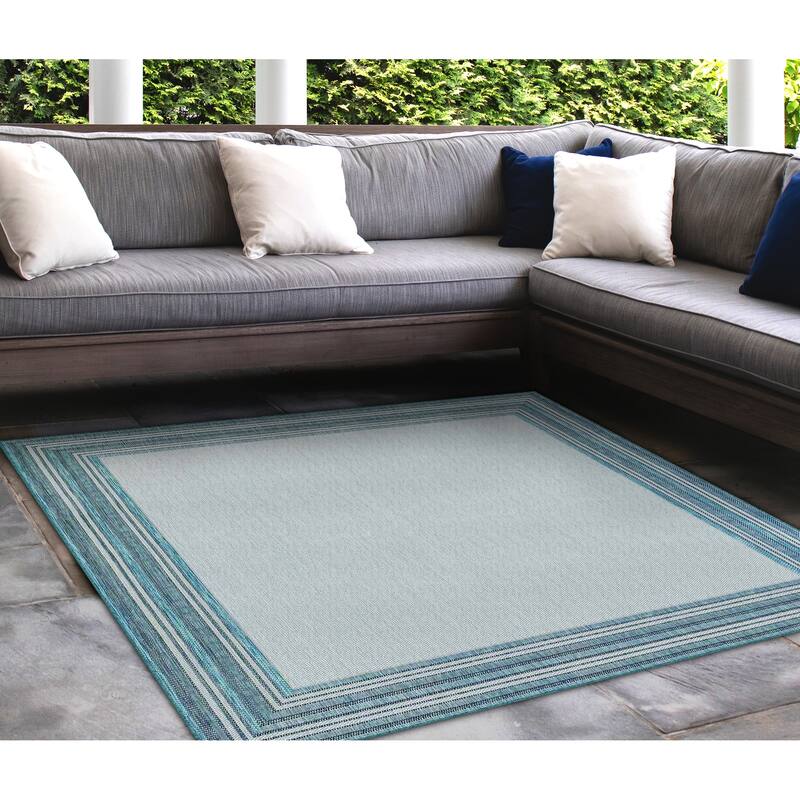 Liora Manne Carmel Multi Border Indoor/ Outdoor Area Rug