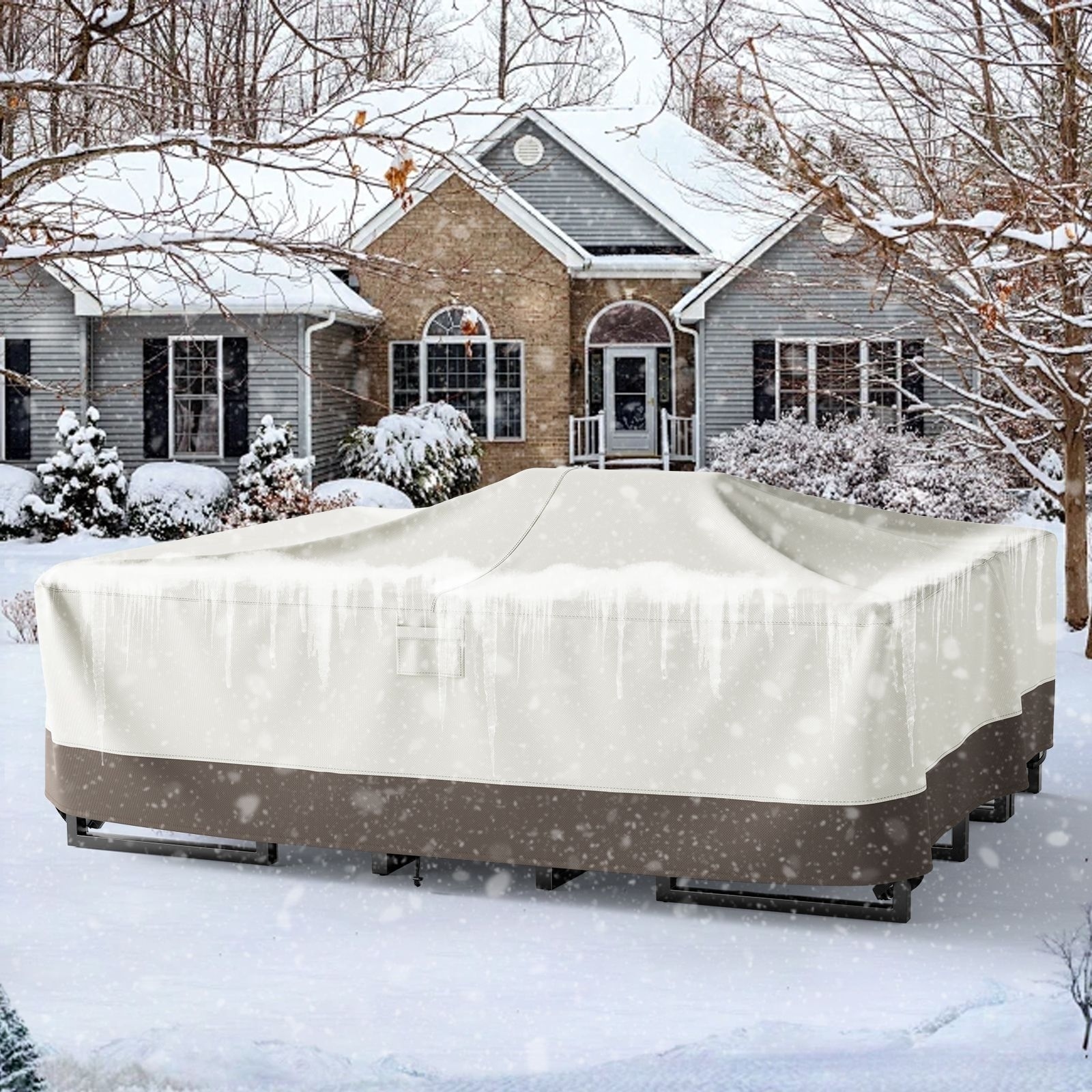 None Durable Outdoor Furniture Cover 600D Oxford Fabric