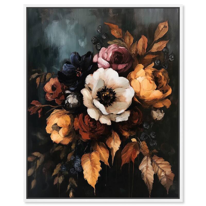 Dark Roses Beauty II Canvas by Art Remedy - 30" x 36" - White