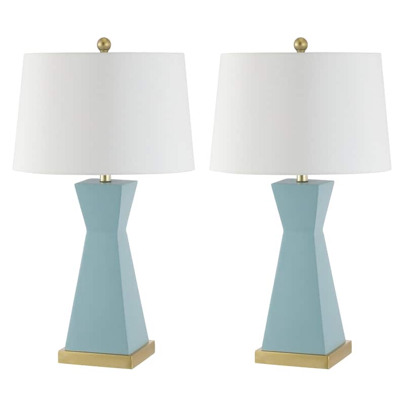SAFAVIEH Lighting Onder 27" Table Lamp (Set of 2) - 16" W x 16" D x 27" H