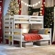 preview thumbnail 12 of 21, Artsy Detachable Design Wood Twin XL over Queen Bunk Bed with Ladder White