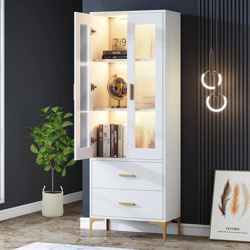 65 Inches Tall Bookcase Bookshelf for Living Room Home Office