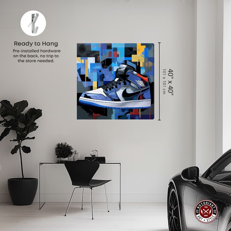 Notoriart Primary Sneakers Gallery Wrapped Sneaker 1 Piece Canvas Wall Art