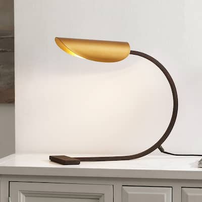 SAFAVIEH Mari 15-inch Metal Table Lamp (LED Bulb Included) - 6"W x 16"D x 15"H