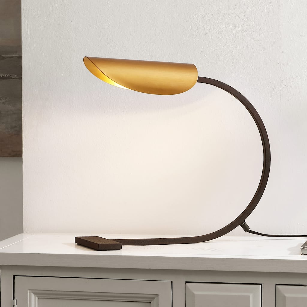 SAFAVIEH Mari 15-inch Metal Table Lamp (LED Bulb Included) - 6"W x 16"D x 15"H